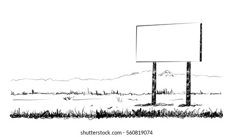 Billboard sketch in vector.