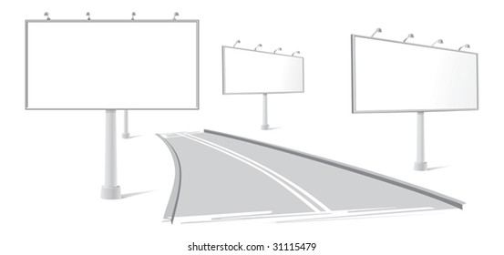 billboard some roads vector