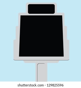 Billboard with space for text. Welcome to the staff. Vector illustration.