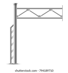 Billboard structure. Mockup for advertising or poster. Silhouette of steel structure billboard.