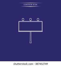 Billboard symbol icon. 