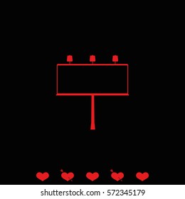 Billboard symbol icon. 