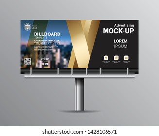 Billboard Template Designs for Outdoor Advertising. Leaflet advertising, Vinyl banner, Brochure and Poster design, Empty copy space, Flat style vector illustration artwork design.