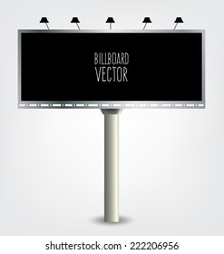 billboard template. Outdoor advertising vector illustration.