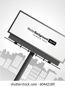 Billboard with urban horizon vector background