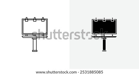 Billboard vecor icon set. Stock vector illustrator. EPS 10