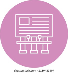 Billboard vector icon. Can be used for printing, mobile and web applications.