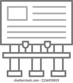 Billboard vector icon. Can be used for printing, mobile and web applications.