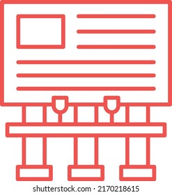 Billboard vector icon. Can be used for printing, mobile and web applications.