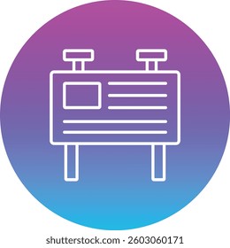 Billboard vector icon. Can be used for printing, mobile and web applications.
