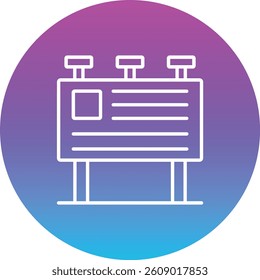 Billboard vector icon. Can be used for printing, mobile and web applications.