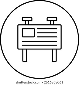 Billboard vector icon. Can be used for printing, mobile and web applications.