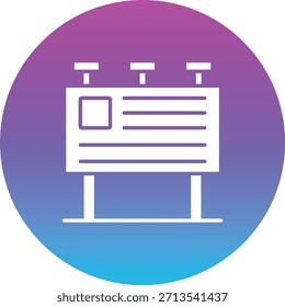 Icono de Vector de cartelera. Se puede utilizar para aplicaciones de impresión, móviles y de Web.