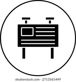 Icono de Vector de cartelera. Se puede utilizar para aplicaciones de impresión, móviles y de Web.
