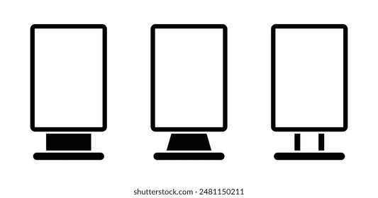 Billboard-Vektorgrafik-Icon-Design-Set
