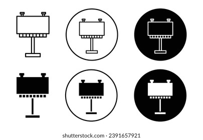 Billboard vector icon illustration set