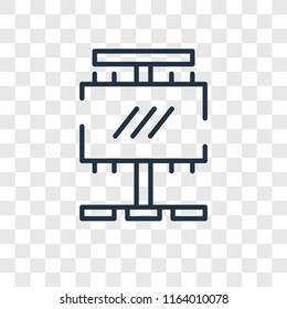 Billboard vector icon isolated on transparent background, Billboard logo concept