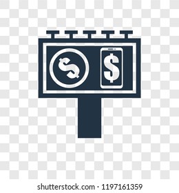 Billboard vector icon isolated on transparent background, Billboard transparency logo concept