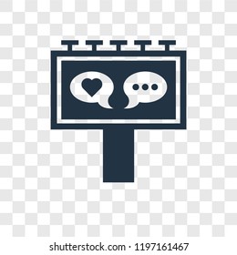 Billboard vector icon isolated on transparent background, Billboard transparency logo concept