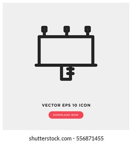 Billboard Vector Icon, Outdoor Advertising Symbol. Modern, Simple Flat Vector Illustration For Web Site Or Mobile App