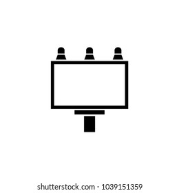 Billboard vector icon. Simple flat symbol on white background