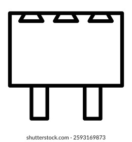 Billboard Vector Line Icon Design