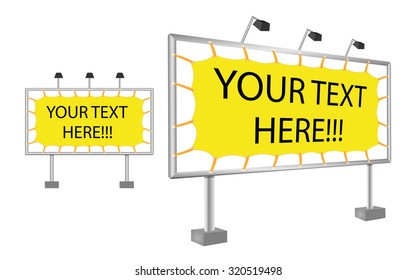 billboard vector on white