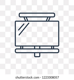 Billboard vector outline icon isolated on transparent background, high quality linear Billboard transparency concept can be used web and mobile