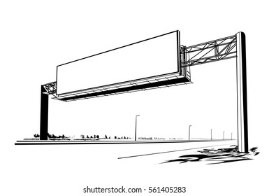 Billboard in vector sketch