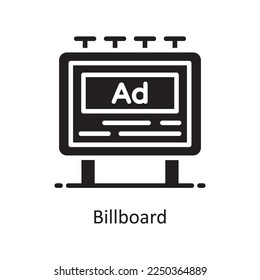 Billboard  Vector Solid Icon Design illustration. Product Management Symbol on White background EPS 10 File