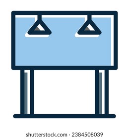 BillBoard Vector Thick Line Filled Dark Colors Icons For Personal And Commercial Use.
