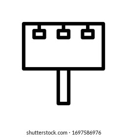 billboard vector thin line icon 