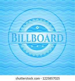 Billboard water badge.
