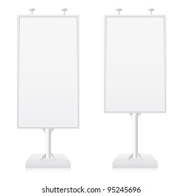 Billboards with place for your text. Illustration on white background