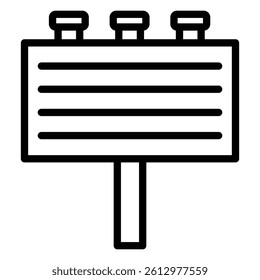 Billboards Vector Line Icon Design