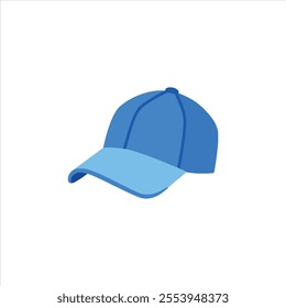 Billed Cap isolated on white background. Simple billed cap icon emoji design. Vector illustration. 