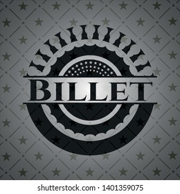 Billet black badge. Vector Illustration. Detailed.