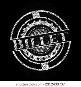 Billet with chalkboard texture. Vector Illustration. Detailed. 