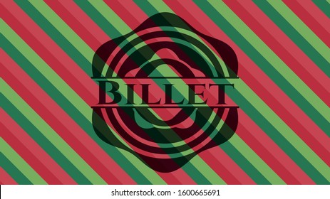 Billet christmas badge background. Vector Illustration. Detailed.