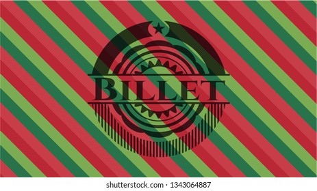 Billet christmas emblem background.