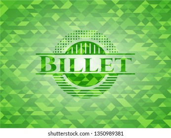 Billet green mosaic emblem