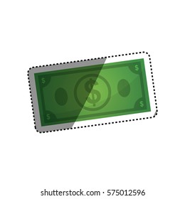 Billet of money icon vector illustration graphic design