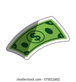 Billet of money icon vector illustration graphic design