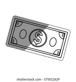 Billet of money icon vector illustration graphic design