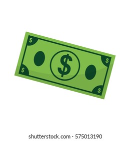 Billet of money icon vector illustration graphic design