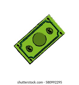 Billet of money icon vector illustration graphic design