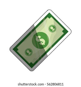 Billet money isolated icon vector illustration graphic design