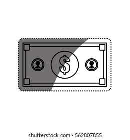 Billet money isolated icon vector illustration graphic design