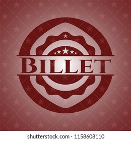 Billet retro style red emblem