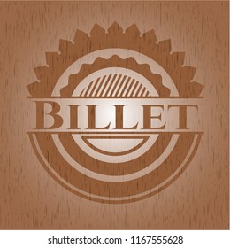 Billet vintage wooden emblem